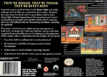 Bebe's Kids (USA) box cover back